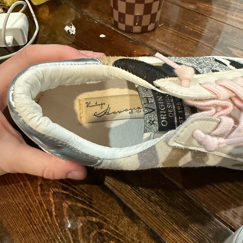 Vintage Havana Leather Laura Camo Glitter Sneakers - Picture 6 of 9